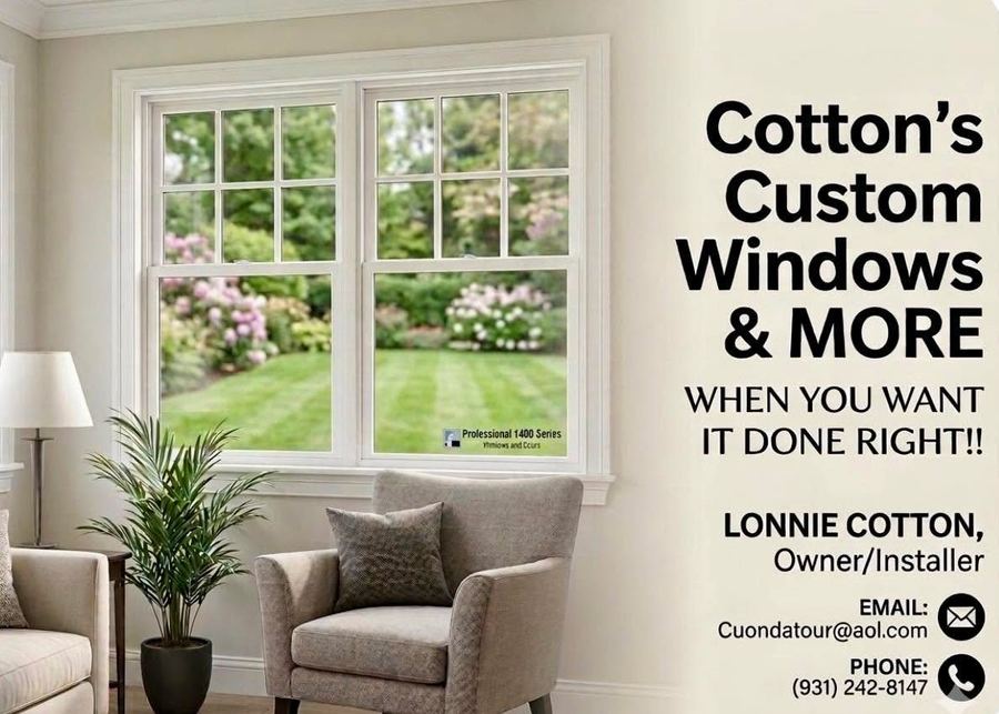 Business Spotlight photo for Cotton's Custom Windows & More