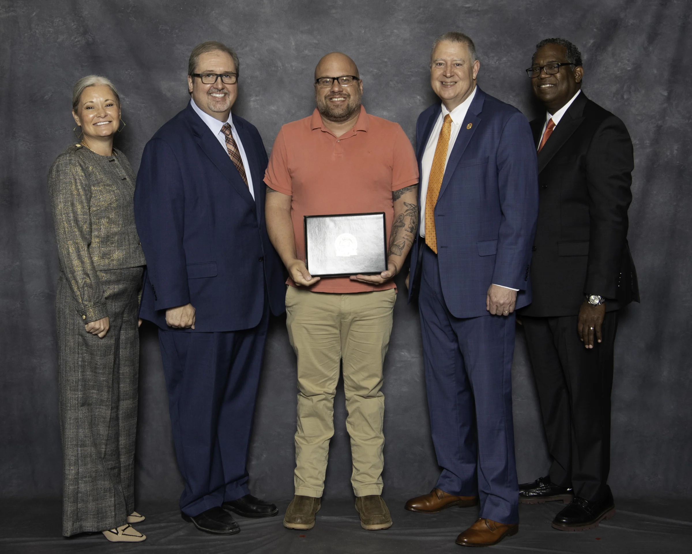 Jesse Turner is pictured (from left) with MTAS Executive Director Angie Carrier, Naifeh Center Executive Director Macel Ely, IPS Vice President Herb Byrd and Naifeh Center Training Specialist Keith McGee